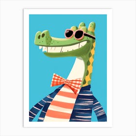 Little Alligator 1 Wearing Sunglasses Art Print