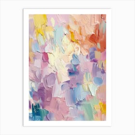 Pastels Impasto Brush Strokes 15 Art Print