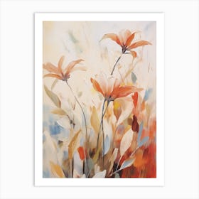 Fall Flower Painting Oxeye Daisy 4 Art Print