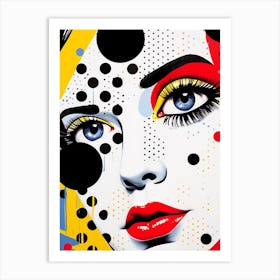 Face Polka Dots 1 Art Print