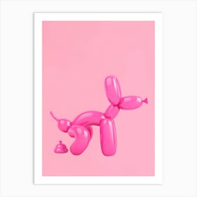 Balloon Dog Pink Trendy Art Print