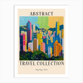 Abstract Travel Collection Poster Hong Kong China 4 Art Print