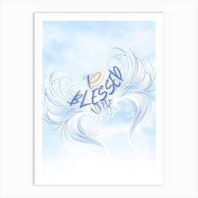 To blessed to be stressed Art Print