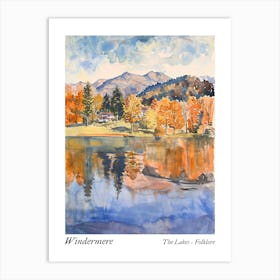 Windermere The Lakes Folklore Taylor Swift Autumn Fall Art Print