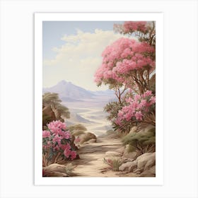 Rhododendron Victorian Style 1 Art Print