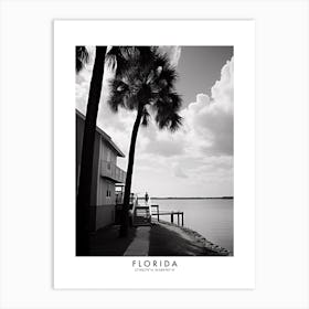 Poster Of Florida, Black And White Analogue Photograph 1 Art Print