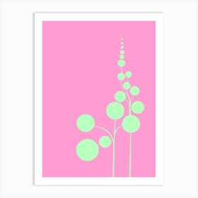 Minimalist Zen Tree Pastel Pink Art Print