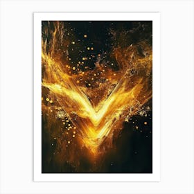 Abstract Golden Elements Art Print