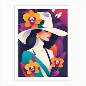 Woman In A Hat 1 Art Print