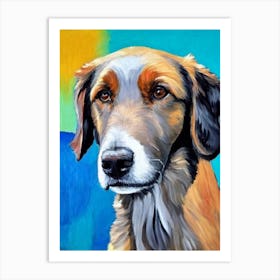 Flat Coated Retriever Fauvist Style Dog Art Print