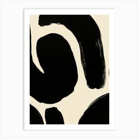 Black And White Abstract Painting 8 Art Print