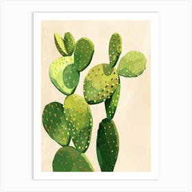 Prickly Pear Cactus Minimalist 1 Art Print