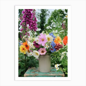 A Bunch Of Joyful Summer Floral Art Print