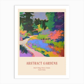 Colourful Gardens Smith College Botanic Garden Usa 4 Red Poster Art Print