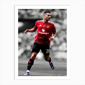 Diogo Dalot Manchester United Art Print