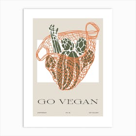 Go Vegan Art Print