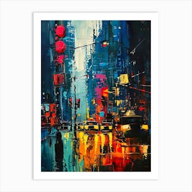 New York City At Night 3 Art Print