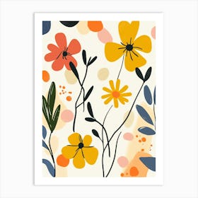 Abstract Floral Painting 46 Art Print