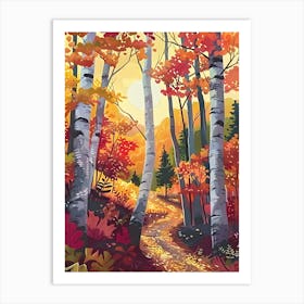 Fall Autumn Fores Art Print