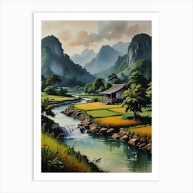 Peaceful Village Art Print