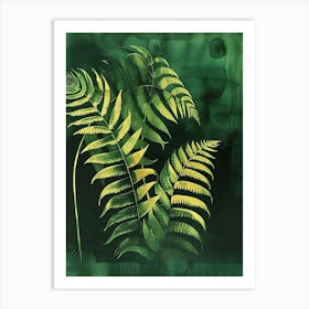 Ribbon Fern Painting 3 Art Print