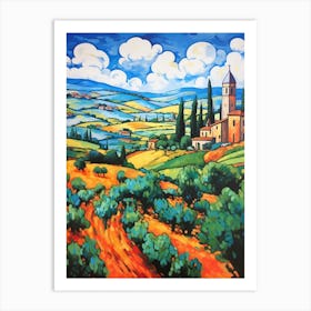 Pienza Italy 2 Fauvist Painting Art Print