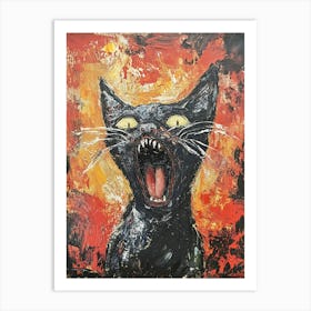 Fantastic Screaming Cat 7 Art Print