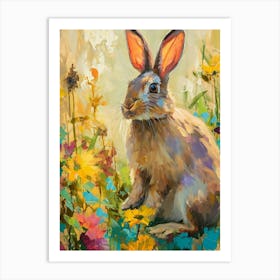 American Sable Rabbit Painting 3 Art Print
