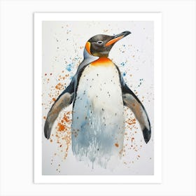 Humboldt Penguin Zavodovski Island Watercolour Painting 7 Art Print