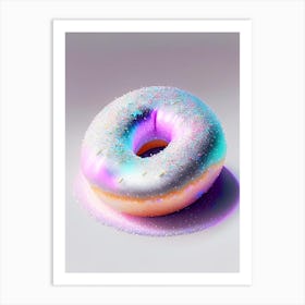 Powdered Sugar Donut Holographic 2 Art Print