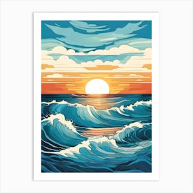 Ocean Sunset 1 Art Print