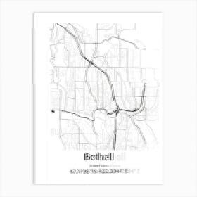 Bothell West,United States Minimalist Map Art Print