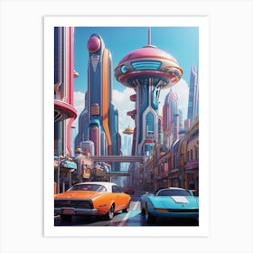 Futuristic City 3 Art Print