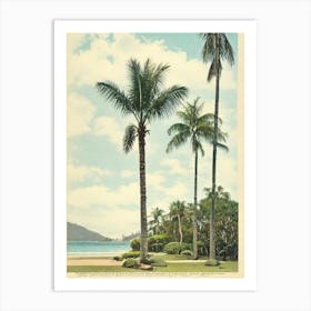 Burleigh Heads Beach Australia Vintage Art Print