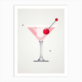 Mid Century Modern Cosmopolitan Floral Infusion Cocktail 3 Art Print