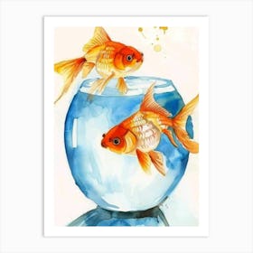 Goldfish Painting 1 Art Print