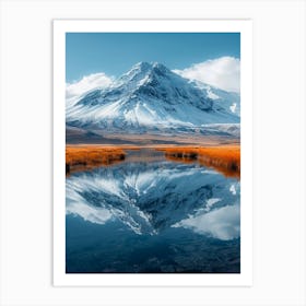 Mountain Reflected In A Lake Art Print