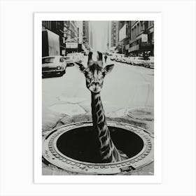 Giraffe in New York Art Print