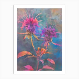 Iridescent Flower Bee Balm 1 Art Print