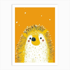 Yellow Hedgehog 3 Art Print