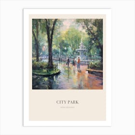 City Park New Orleans United States 2 Vintage Cezanne Inspired Poster Art Print