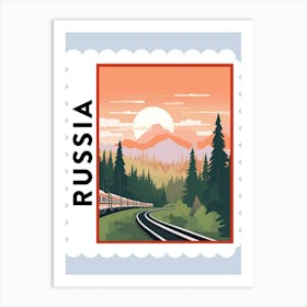 Russia 1 Travel Stamp Poster Art Print