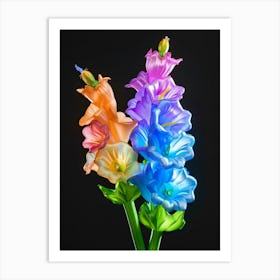 Bright Inflatable Flowers Delphinium 1 Art Print