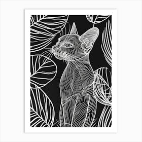 Singapura Cat Minimalist Illustration 1 Art Print