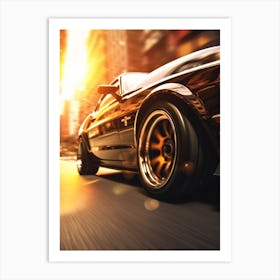 American Muscle Car In The City 007 Art Print