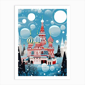 Moscow, Illustration In The Style Of Pop Art 4 Art Print