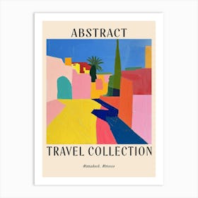Abstract Travel Collection Poster Marrakech Morocco 1 Art Print