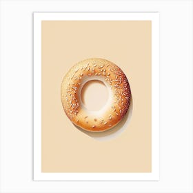 Multi Grain Bagel Marker Art 2 Art Print