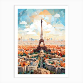 Paris, France, Geometric Illustration 3 Art Print
