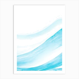 Blue Ocean Wave Watercolor Vertical Composition 130 Art Print